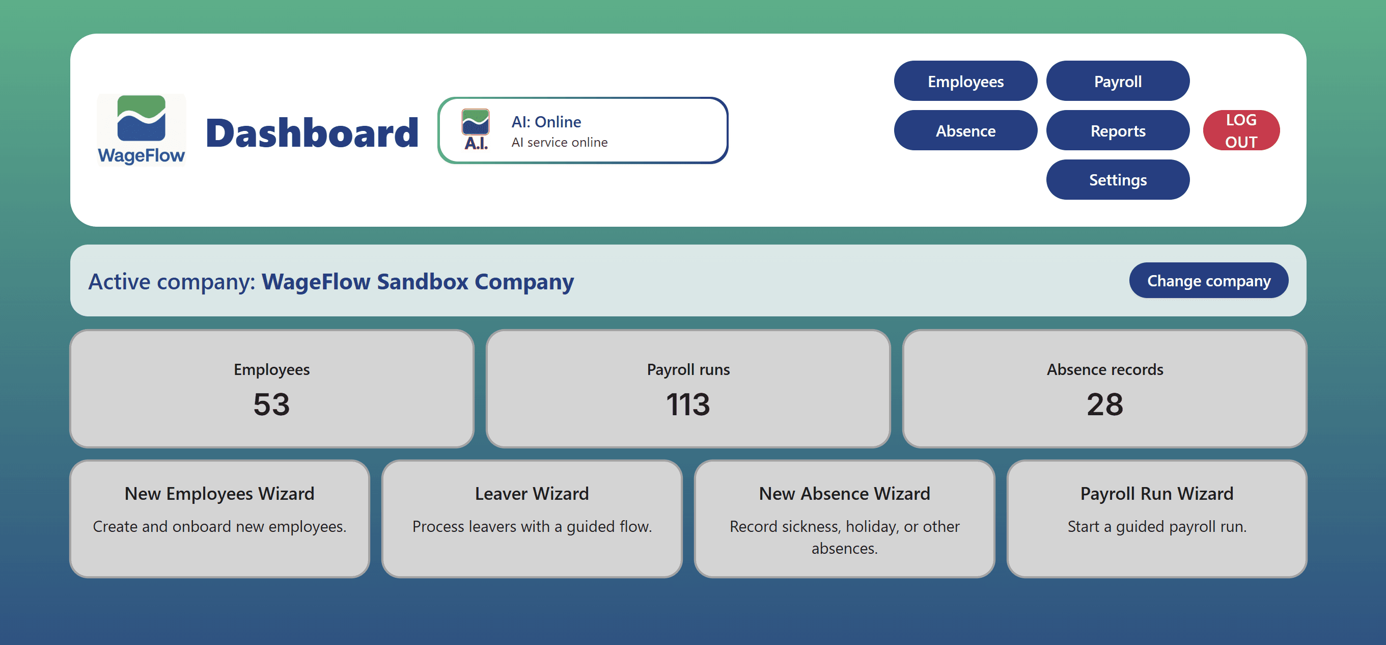 WageFlow dashboard preview